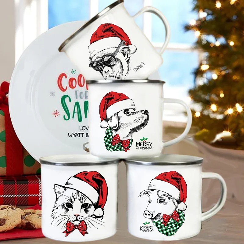 Handle Enamel Mugs Santa Hat A - Wine Beer Coffee Drink recension och pris