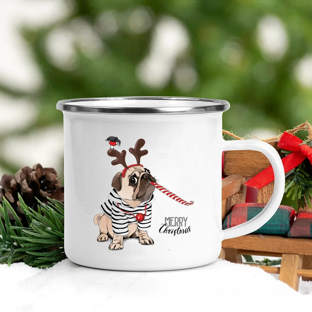 Handle Enamel Mugs Santa Hat A - Wine Beer Coffee Drink recension och pris