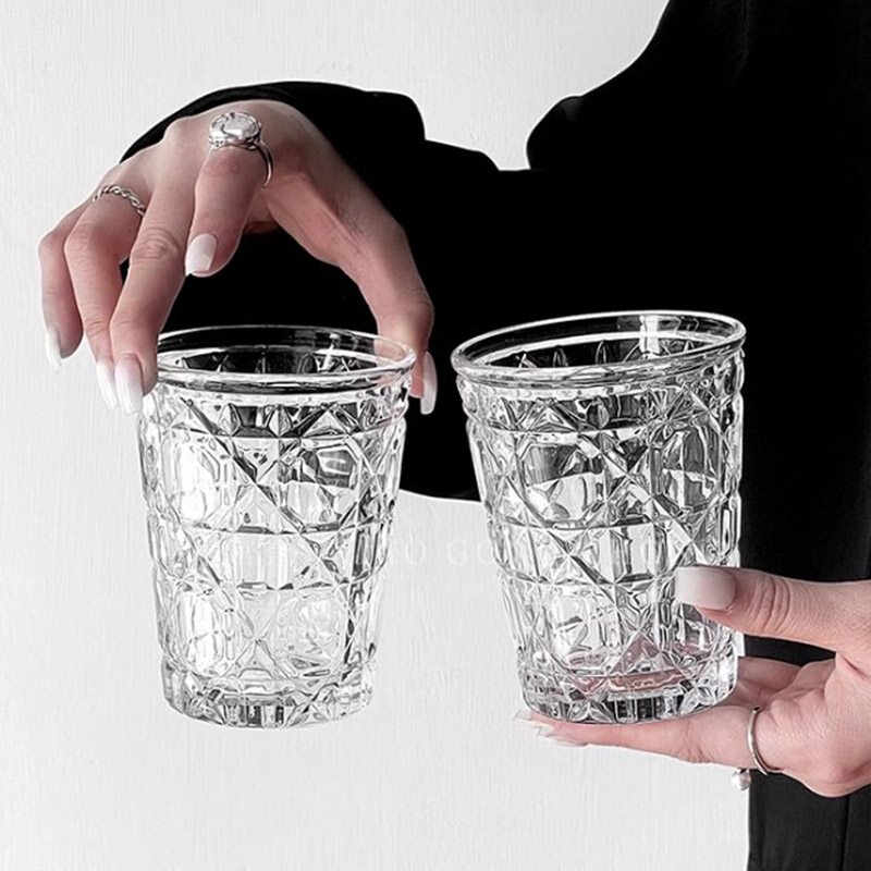 2pcs 310ml Vintage Diamond Pat - Wine Beer Coffee Drink recension och pris