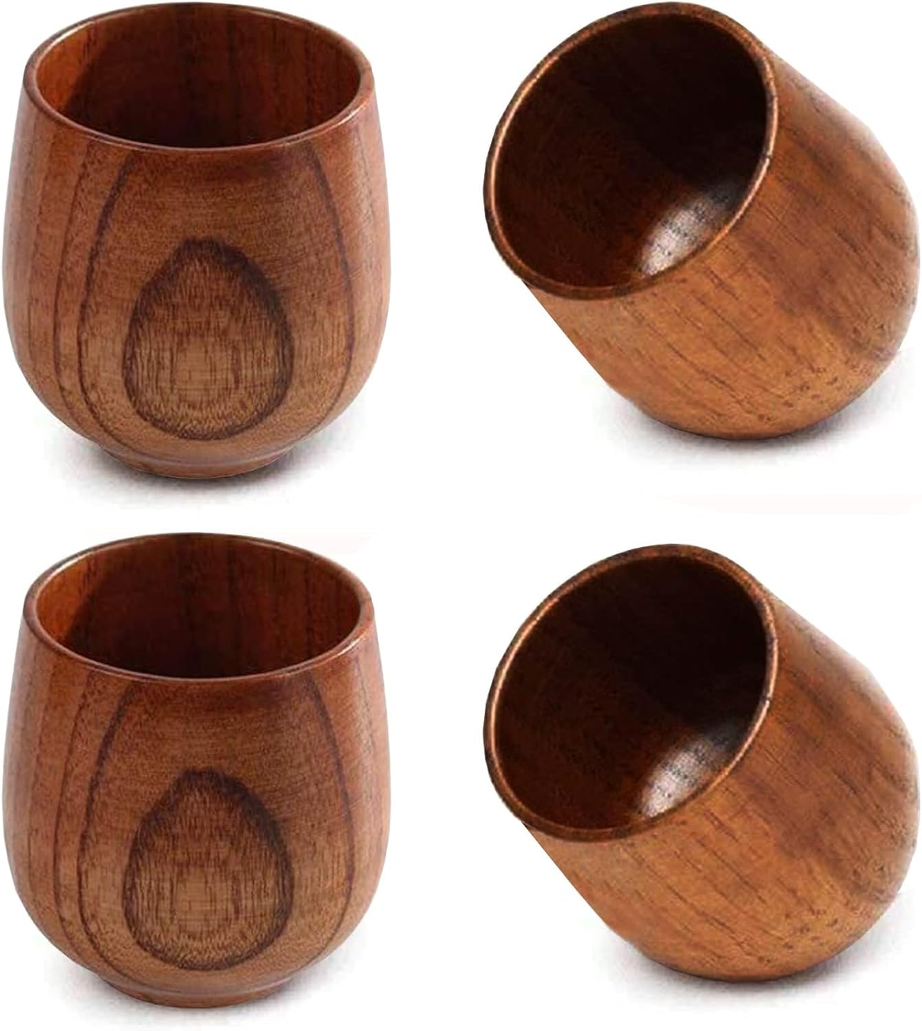 Wooden Tea Cups Top Grade Natu - Wine Beer Coffee Drink recension och pris
