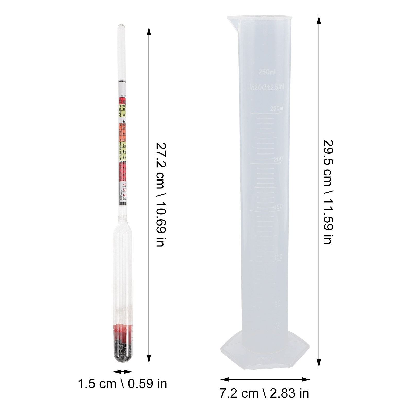 1Set Premium Hydrometer Tester - Wine Beer And Mead recension och pris