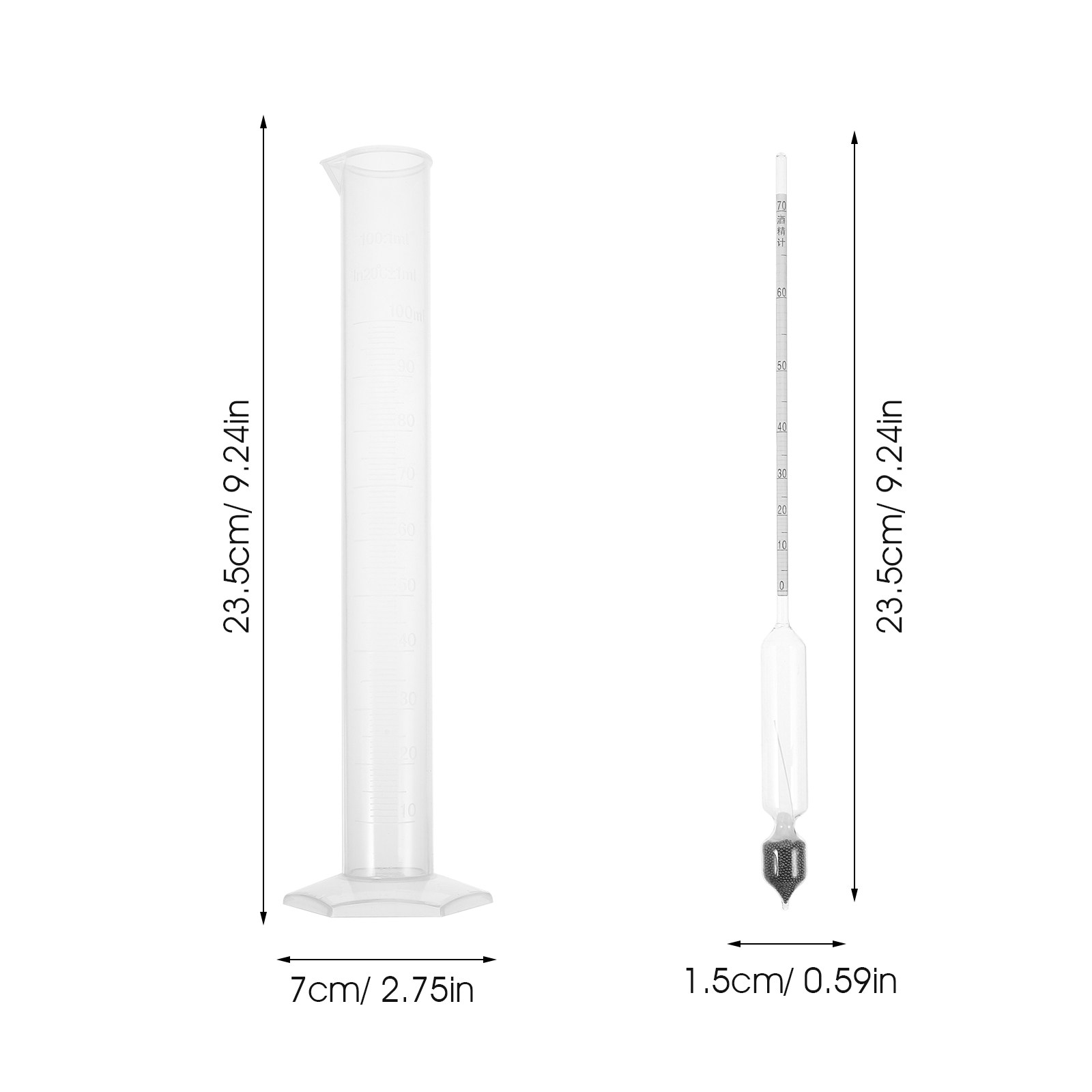 1Set Glass Hydrometer Alcohol  - Wine Beer And Mead recension och pris