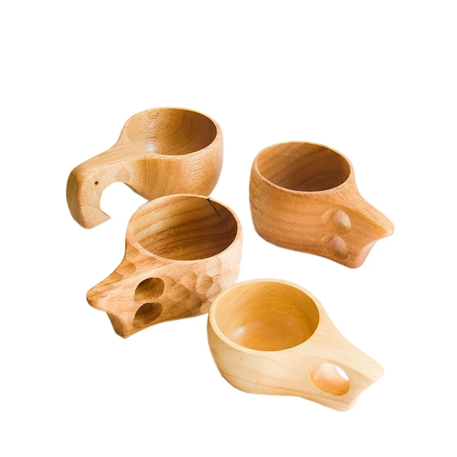 Handmade Natural Solid Wood Te - Wine Beer Coffee Drink recension och pris