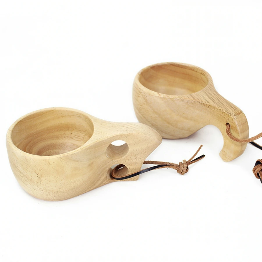 Handmade Natural Solid Wood Te - Wine Beer Coffee Drink recension och pris