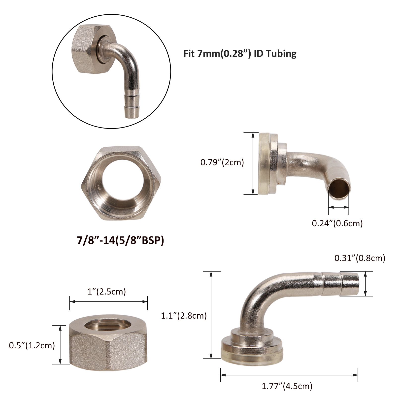 Hex Beer Nut Elbow Tail Piece  - Craft Beer & Wine U- recension och pris