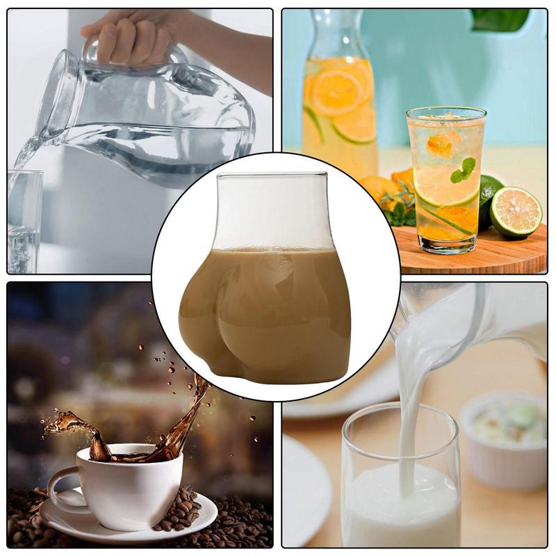 450ml Cute Butt Shaped Glass M - Wine Beer Coffee Drink recension och pris