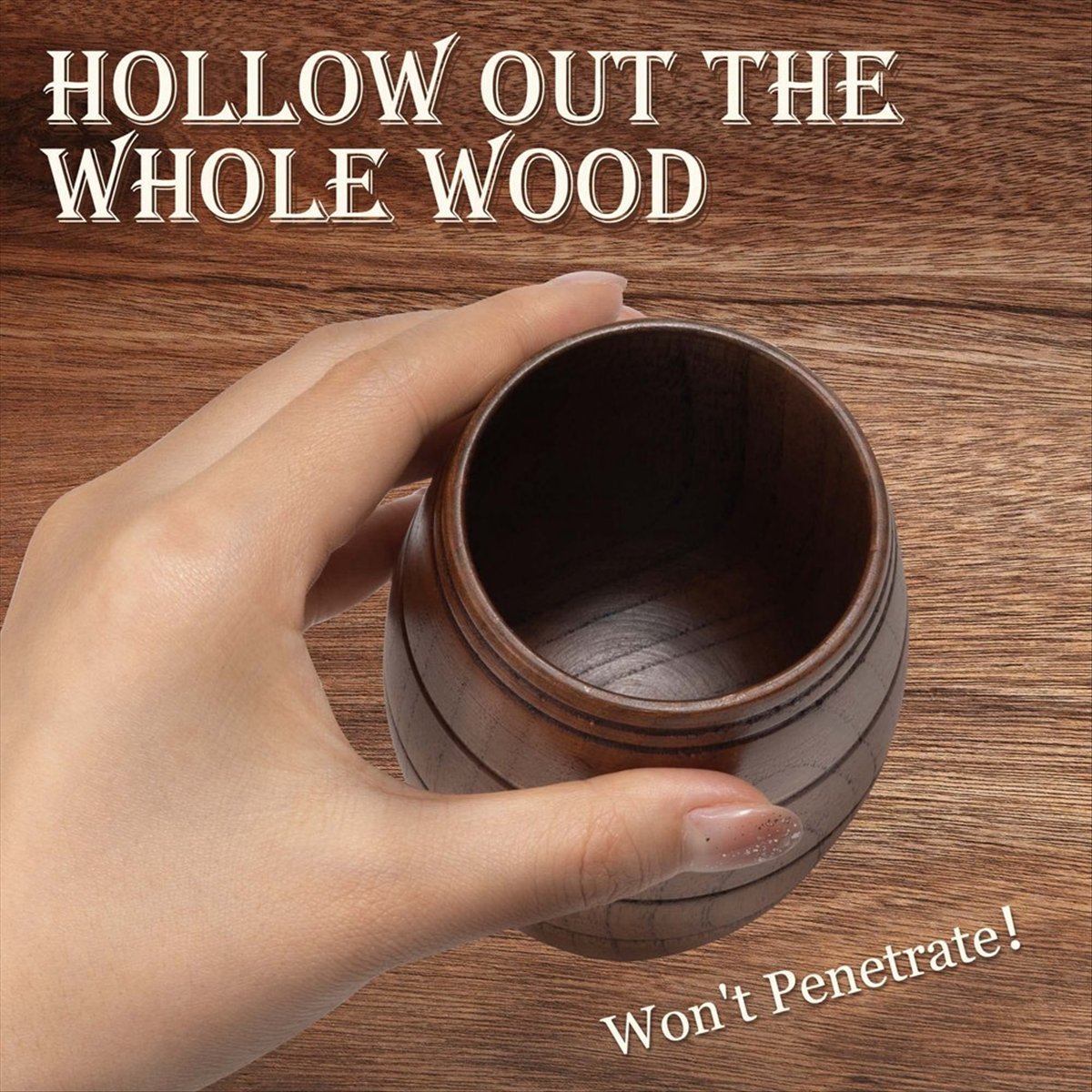 X10A 2 Pieces Classical Wooden - Wine Beer Coffee Drink recension och pris